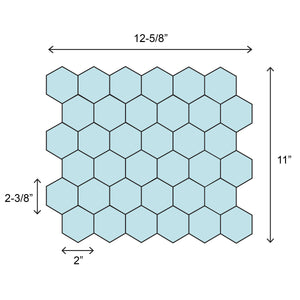 TPMG-24 2 x 2 Hexagon White Carrara Porcelain Mosaic Tile Sheet (Satin)