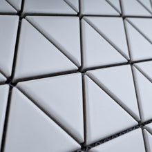 TPMG-25 1.5x1.5 Triangle White Porcelain Mosaic Tile Backsplash (SATIN)