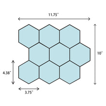 TPMG-27 4 x 4 Hexagon White Carrara Porcelain Mosaic Tile Backsplash (Satin)