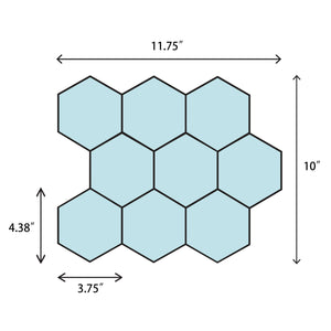 TPMG-27 4 x 4 Hexagon White Carrara Porcelain Mosaic Tile Backsplash (Satin)