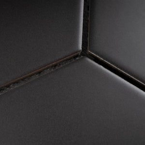TPMG-04 4"Grey Black Large Hexagon Porcelain Mosaic Tile (Matt)