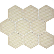TPMG-04 4"Grey Black Large Hexagon Porcelain Mosaic Tile (Matt)