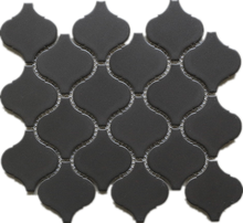 TPMG-06 3" Black Lantern Porcelain Mosaic Tile (matt)