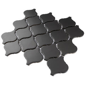 TPMG-06 3" Black Lantern Porcelain Mosaic Tile (matt)