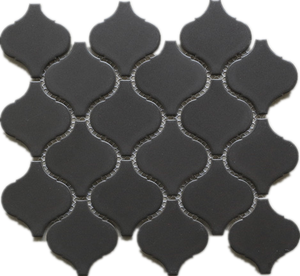 TPMG-06 3" Black Lantern Porcelain Mosaic Tile (matt)