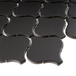 TPMG-06 3" Black Lantern Porcelain Mosaic Tile (matt)