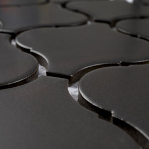 TPMG-06 3" Black Lantern Porcelain Mosaic Tile (matt)