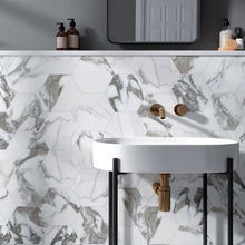 CA-MAH8B Calacatta Majestic 7.7" x 8.9" Hexagon Porcelain Patterned Wall & Floor Tile