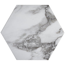 CA-MAH8B Calacatta Majestic 7.7" x 8.9" Hexagon Porcelain Patterned Wall & Floor Tile