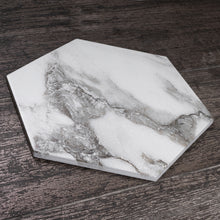 CA-MAH8B Calacatta Majestic 7.7" x 8.9" Hexagon Porcelain Patterned Wall & Floor Tile
