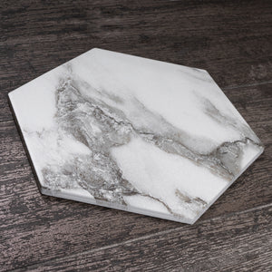 CA-MAH8B Calacatta Majestic 7.7" x 8.9" Hexagon Porcelain Patterned Wall & Floor Tile
