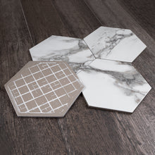 CA-MAH8B Calacatta Majestic 7.7" x 8.9" Hexagon Porcelain Patterned Wall & Floor Tile