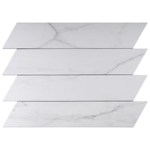 CA-WH-CHV Calacatta White 3x16 Chevron Porcelain Wall and Floor Tile