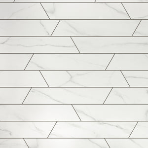 CA-WH-CHV Calacatta White 3x16 Chevron Porcelain Wall and Floor Tile