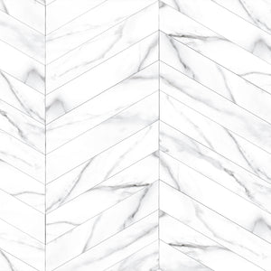 CA-WH-CHV Calacatta White 3x16 Chevron Porcelain Wall and Floor Tile