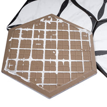 CO-BLH8 Corola Black 7.7"x8.9" Hexagon Porcelain Patterned Wall & Floor Tile