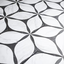 CO-BLH8 Corola Black 7.7"x8.9" Hexagon Porcelain Patterned Wall & Floor Tile