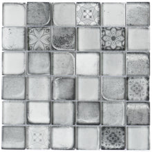 TCRNG-02 Classic Roman Gray 2x2 Glass Mosaic Tile