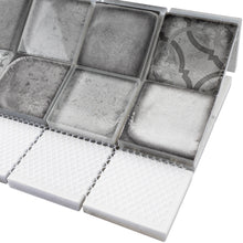 TCRNG-02 Classic Roman Gray 2x2 Glass Mosaic Tile
