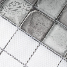 TCRNG-02 Classic Roman Gray 2x2 Glass Mosaic Tile