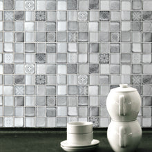 TCRNG-02 Classic Roman Gray 2x2 Glass Mosaic Tile