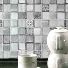 TCRNG-02 Classic Roman Gray 2x2 Glass Mosaic Tile