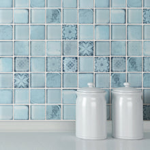 TCRNG-03 Classic Roman Blue 2x2 Glass Mosaic Tile
