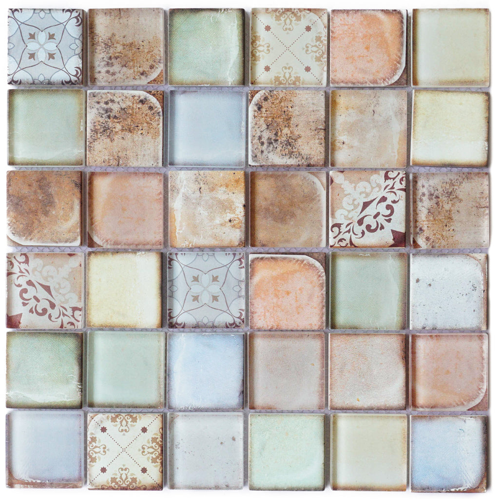 Tile Generation TCRNG-04 Classic Roman Retro 2x2 Glass Mosaic Tile – Tile Generation