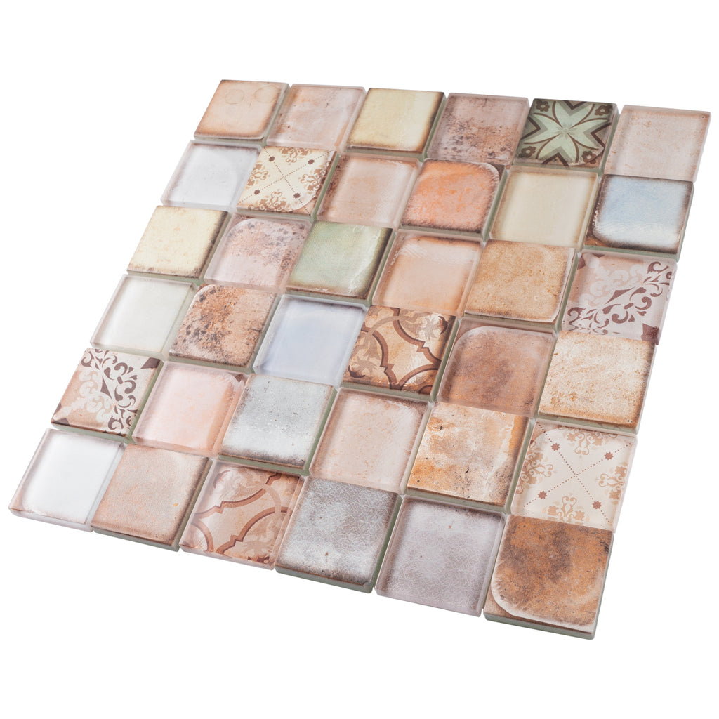 Tile Generation TCRNG-04 Classic Roman Retro 2x2 Glass Mosaic Tile – Tile Generation