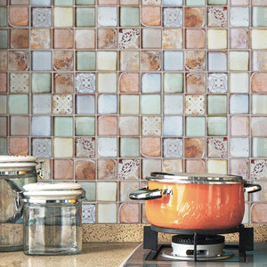 TCRNG-04 Classic Roman Retro 2x2 Glass Mosaic Tile