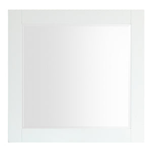 1912-36-01  36" Matt White Bathroom Vanity Cabinet Set Marble Top and Sink