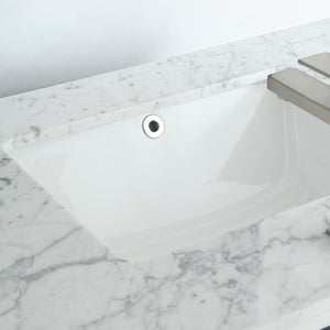 1912-36-04  36" Marine Blue Bathroom Vanity Cabinet Set Marble Top and Sink