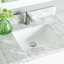 1913-30-01  30" Matt White Bathroom Vanity Cabinet Set Marble Top and Sink