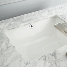 1913-48-01  48" Matt White Bathroom Vanity Cabinet Set Marble Top and Sink