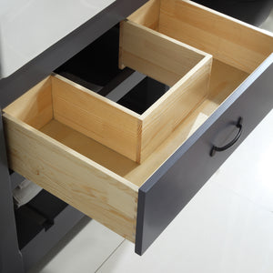 1915-30-02  30" Charcoal Grey Bathroom Vanity Cabinet Set Marble Top and Sink