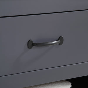 1915-30-02  30" Charcoal Grey Bathroom Vanity Cabinet Set Marble Top and Sink