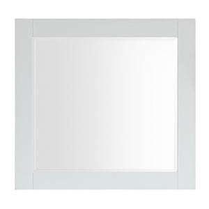 1915-36-01  36" Matt White Bathroom Vanity Cabinet Set Marble Top and Sink