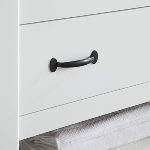 1915-36-01  36" Matt White Bathroom Vanity Cabinet Set Marble Top and Sink