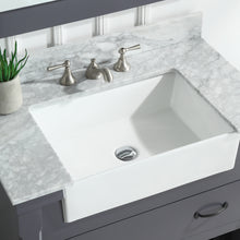 1915-36-02  36" Charcoal Grey Bathroom Vanity Cabinet Set Marble Top and Sink