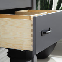1915-36-02  36" Charcoal Grey Bathroom Vanity Cabinet Set Marble Top and Sink