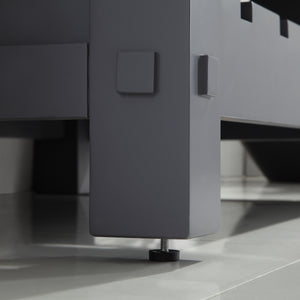 1915-36-02  36" Charcoal Grey Bathroom Vanity Cabinet Set Marble Top and Sink
