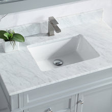 1916-36-03  36" Empire Grey Bathroom Vanity Cabinet Set Marble Top and Sink