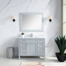 1916-42-03  42" Empire Grey Bathroom Vanity Cabinet Set Marble Top and Sink