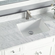 1916-48-01 48" Matt White Bathroom Vanity Cabinet Set Marble Top and Sink