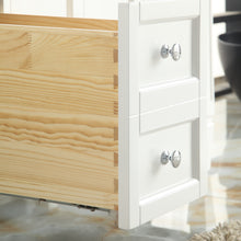1916-48-01 48" Matt White Bathroom Vanity Cabinet Set Marble Top and Sink