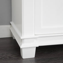 1917-36-01  36" Matt White Bathroom Vanity Cabinet Set Marble Top and Sink