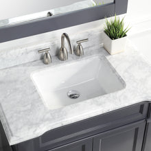 1917-36-02  36" Charcoal Grey Bathroom Vanity Cabinet Set Marble Top and Sink