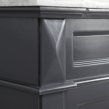 1917-36-02  36" Charcoal Grey Bathroom Vanity Cabinet Set Marble Top and Sink