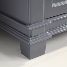 1917-36-02  36" Charcoal Grey Bathroom Vanity Cabinet Set Marble Top and Sink