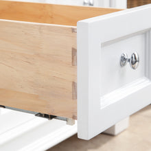 1917-42-01  42" Matt White Bathroom Vanity Cabinet Set Marble Top and Sink